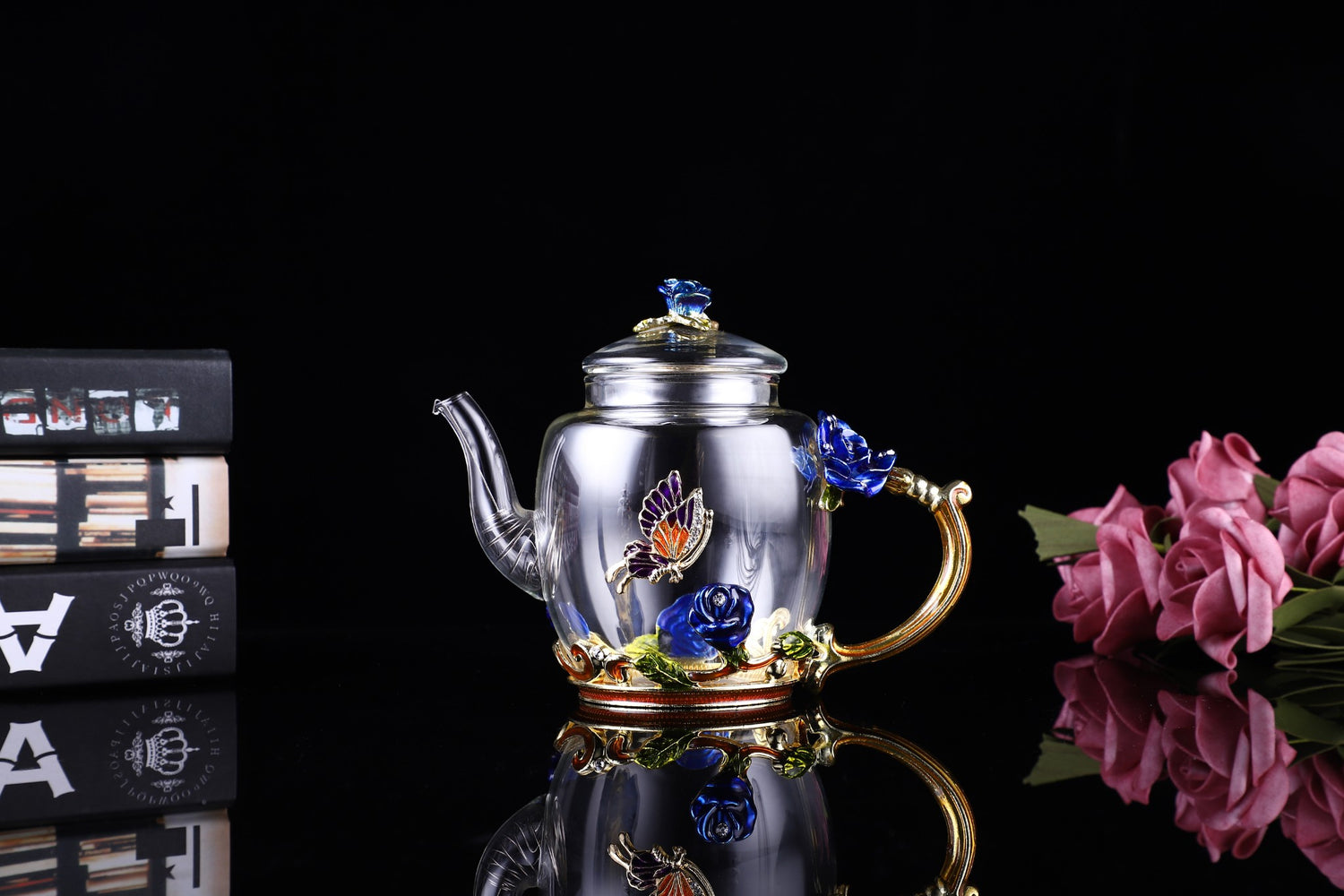 Enameled Glass Teapot