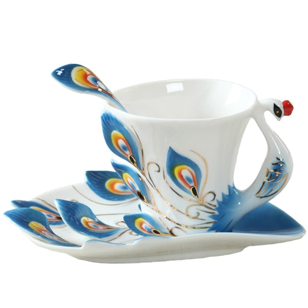 Peacock Ceramic Cup