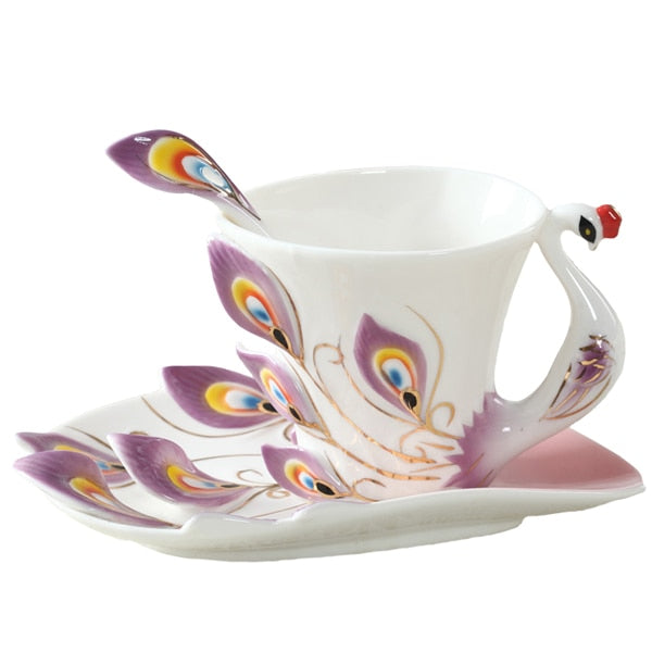 Peacock Ceramic Cup