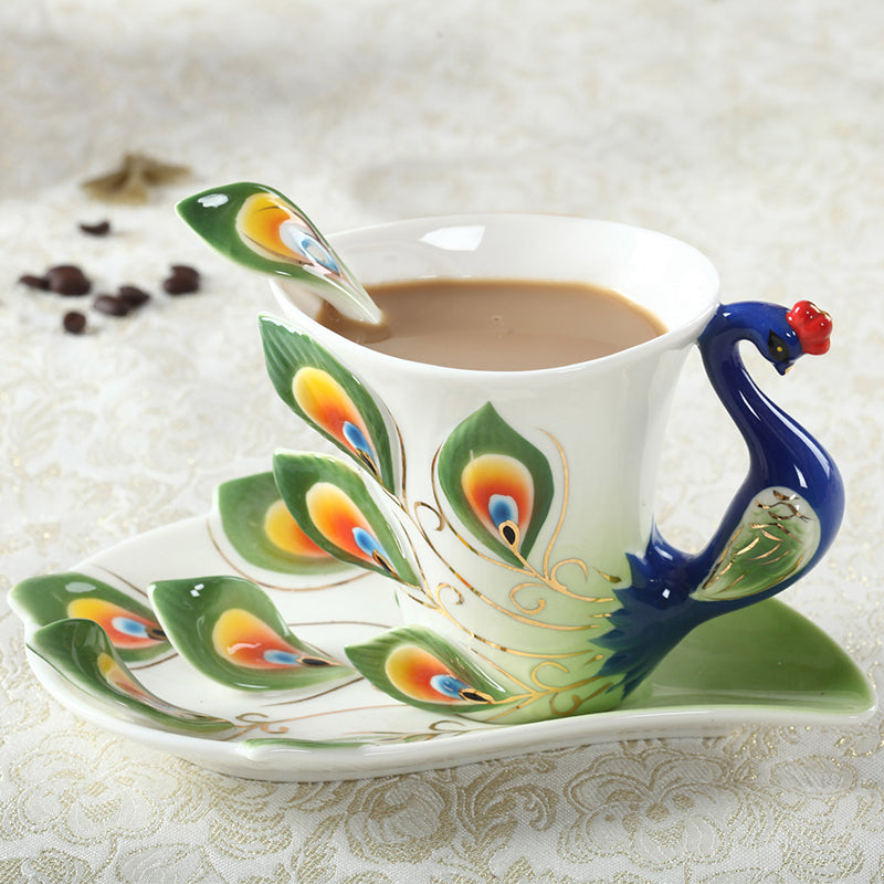 Peacock Ceramic Cup