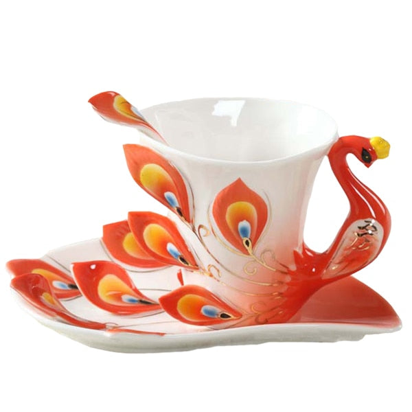 Peacock Ceramic Cup